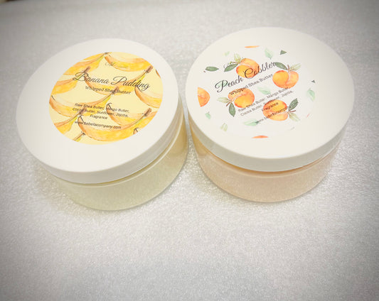 Peach Cobbler And Banna Pudding Whipped Shea Butter Limited Edition